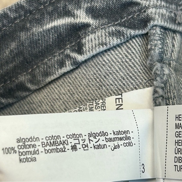 Zara TRF gray foil sequin embellished denim jean crop top sparkly Sz XXL NWOT - Picture 10 of 15